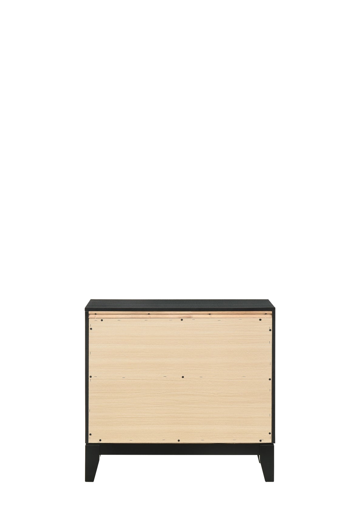 Haiden Weathered Black Finish Nightstand Black Synthetic Wood