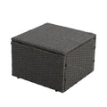 Patio Furniture, Outdoor Furniture, Seasonal Pe Wicker Furniture,7 Pcs Set Wicker Furniture With Lounger Sofa Yes Dark Gray Seats 6 Pe Rattan Iron Waterproof Fabric