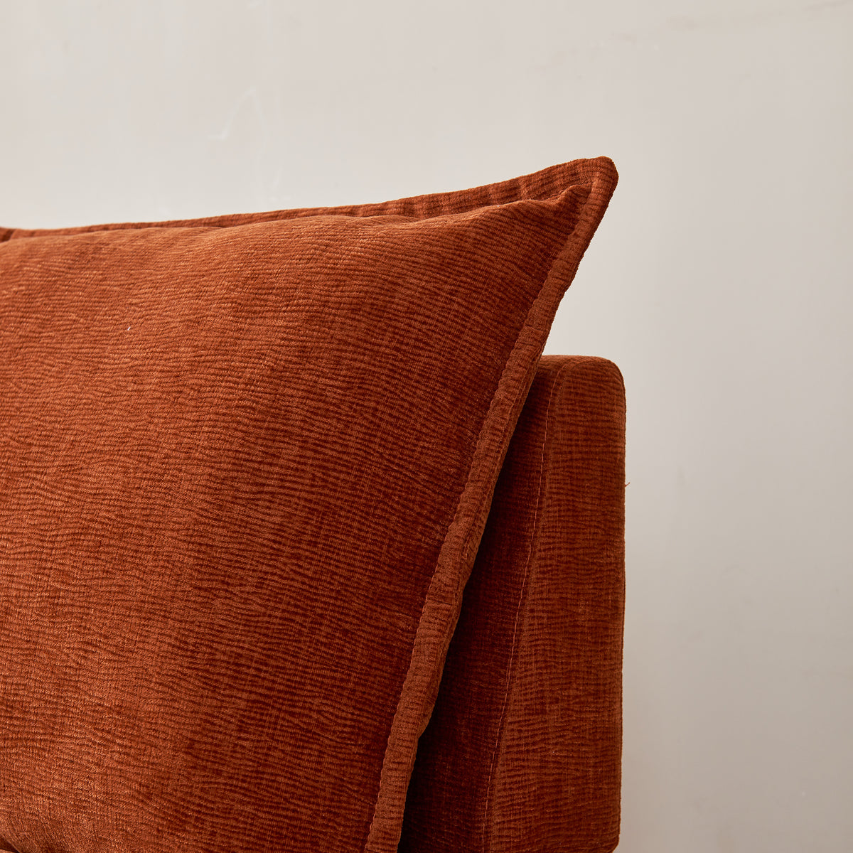 Mid Century Modern 3 Seater Sofa Couch For Living Room Modular Sectional Armless Sofa, Ultra Soft Chenille Fabric, Sturdy Frame, Comfortable And Stylish Furniture Orange Foam Chenille 3 Seat