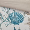 7 Piece Cotton Sateen Comforter Set Aqua Cal King California King Aqua Cotton