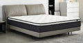 Hybrid 10 Inch Queen Mattress In A Box, Pillow Top Bed Cushion Withand Hypoallergenic Design, Medium Firm For Lumbar Support White Gray Foam Spring Queen