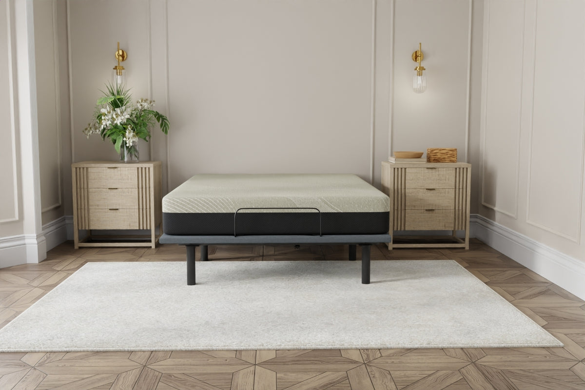 Gel Comfort 8" Full Firm Mattress Black Gray Foam Full