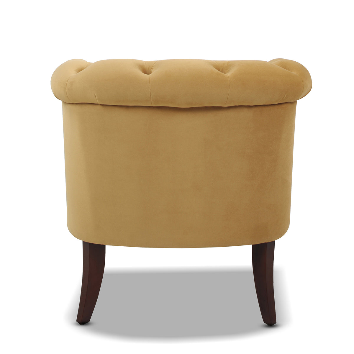 Katherine Tufted Accent Chair, Gold Velvet Yellow Foam Velvet