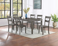 2Pc Transitional Dining Side Chair Ladder Back Wooden Dining Room Furniture Gray Gray Dining Room Contemporary,Transitional Side Chair Ladder Back Set Of 2 Wood