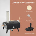 Outsunny Outdoor Pizza Oven With 12