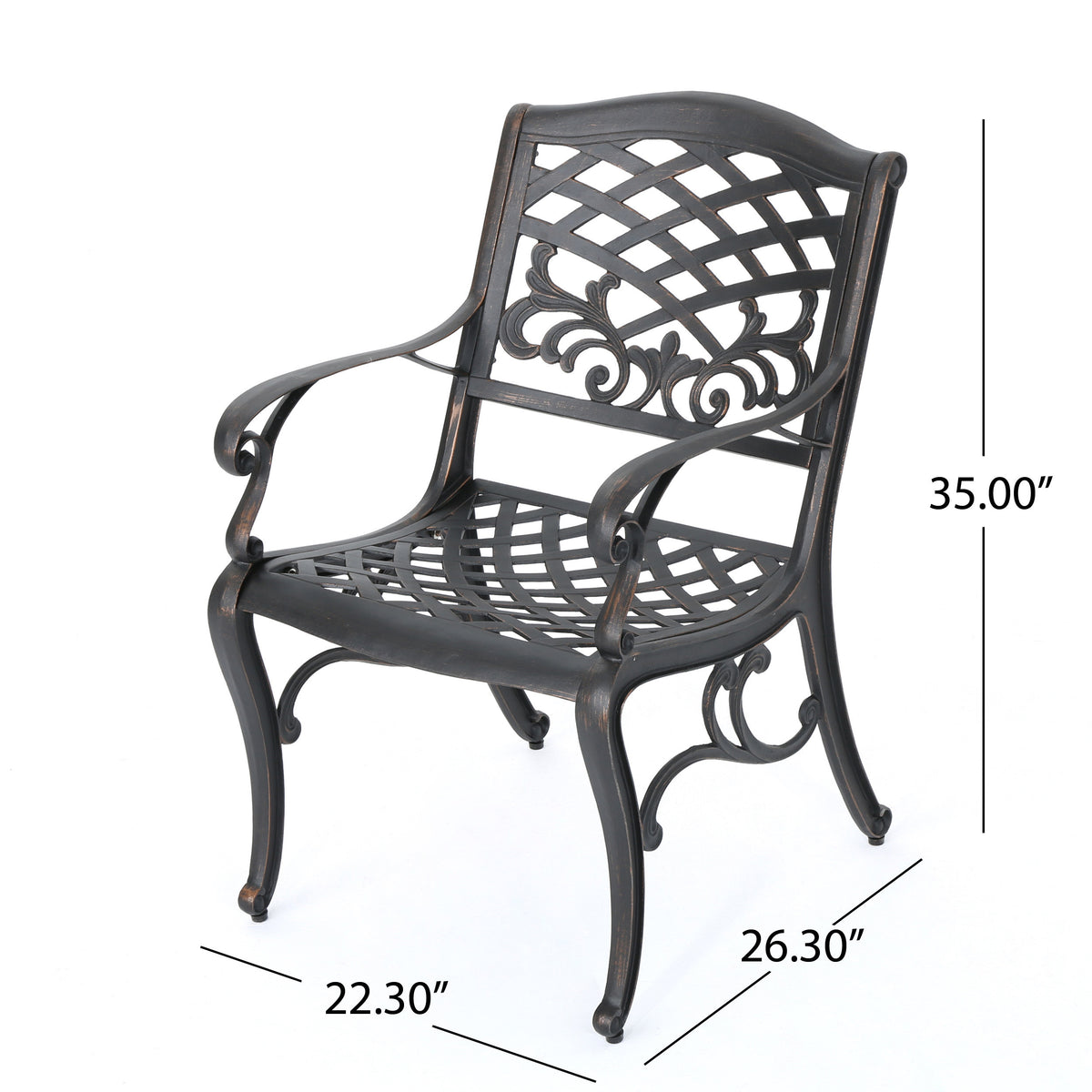 Phoenix Arm Chair Set Of 2 Copper Aluminium