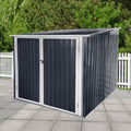 Bicycle Outdoor Steel Storage Shed ,Stores 4 Bikes,Grey Grey Ash Metal