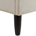 Aspen Vertical Tufted Headboard Platform Bed Set, King, Light Beige Linen Box Spring Not Required King Beige Wood Foam Linen Linen