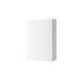 20'' W X 26'' H Bathroom Mirror Medicine Cabinet Wooden Door Medicine Cabinets For Bathroom, Wall Mounted Recessed Or Surface, Bathroom Mirror With Storage, Left Opening Door White Engineered Wood