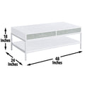 Mirage Coffee Table White White Wood