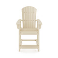 Adirondack Style Counter Chair Stylish Hdpe Poly Lumber For Dining, Patio, And Garden Comfort No Dining Set Beige Weather Resistant Frame American Traditional Hdpe Hdpe
