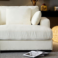 Comfor Daybed With Over Wide Sofa Bed,Modern Design Fabric Beanbag With Arms,Beige Beige Fabric 2 Seat