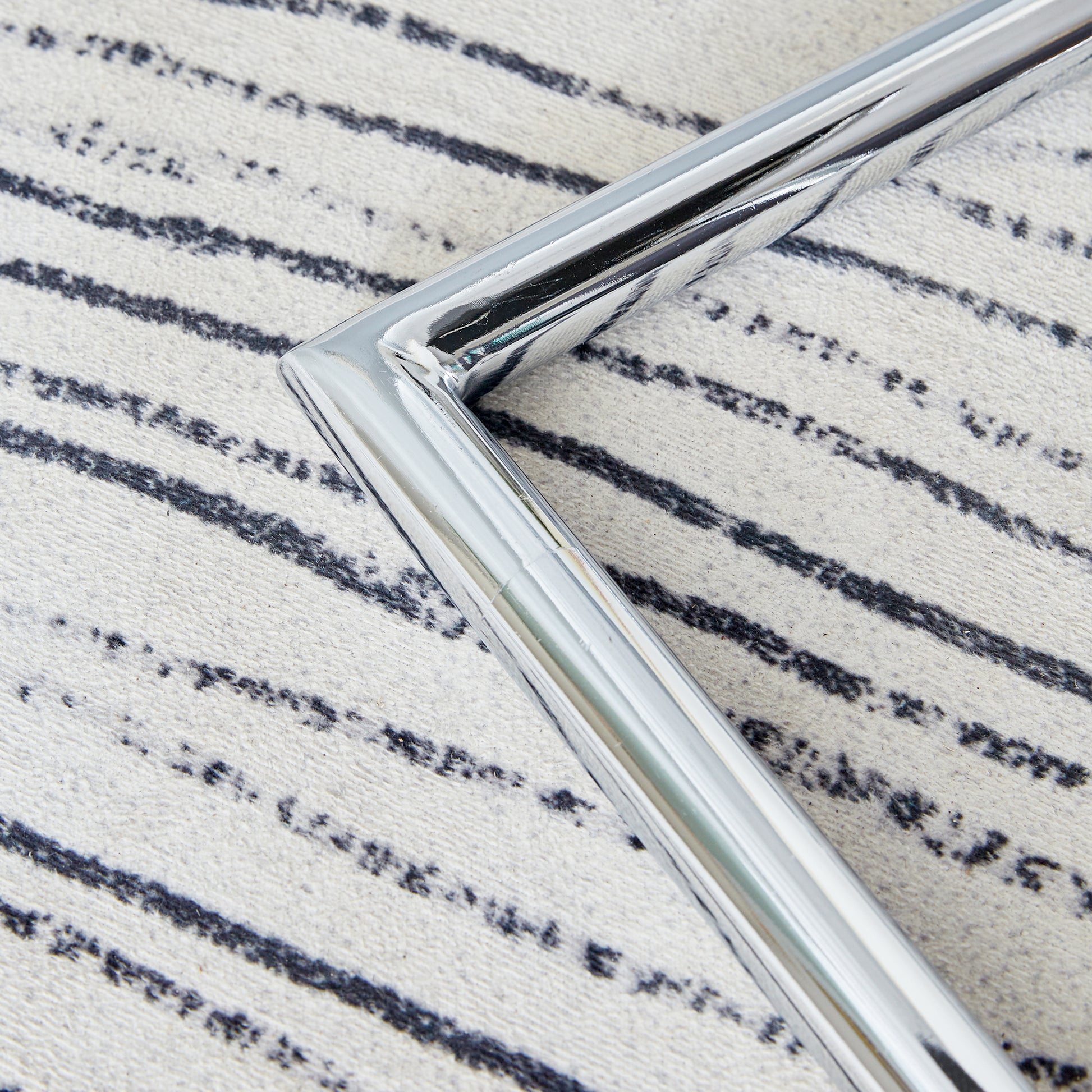 Table And Chair Set.63"X31.5X30" Black Marble Patterned Slabs Tabletop With Stainless Steel Butterfly Legs.Paried With 6 Light Gray High Quality Pu Chairs With Silver Metal Legs. Light Gray,Silver