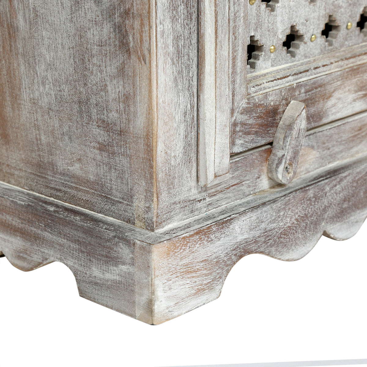 Wooden Nightstand With 1 Drawer 1 Door White Wood