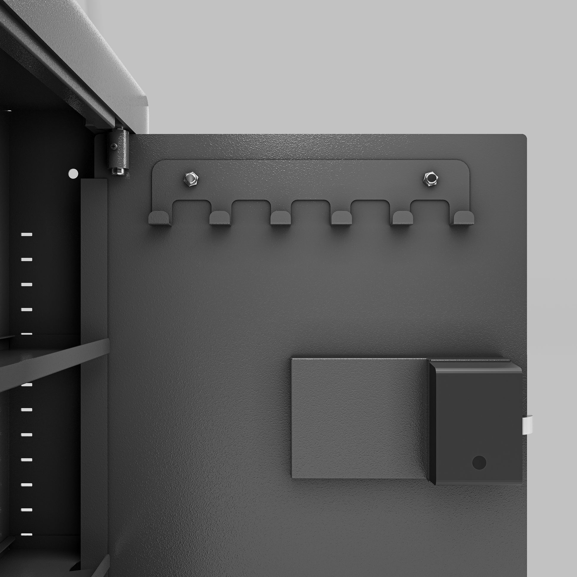 Wall Safes Between The Studs, Hidden Safe With Digital Keypad, Removable Shelves, In Wall Safe For Firearms, Gun, Valuables Black Black Steel