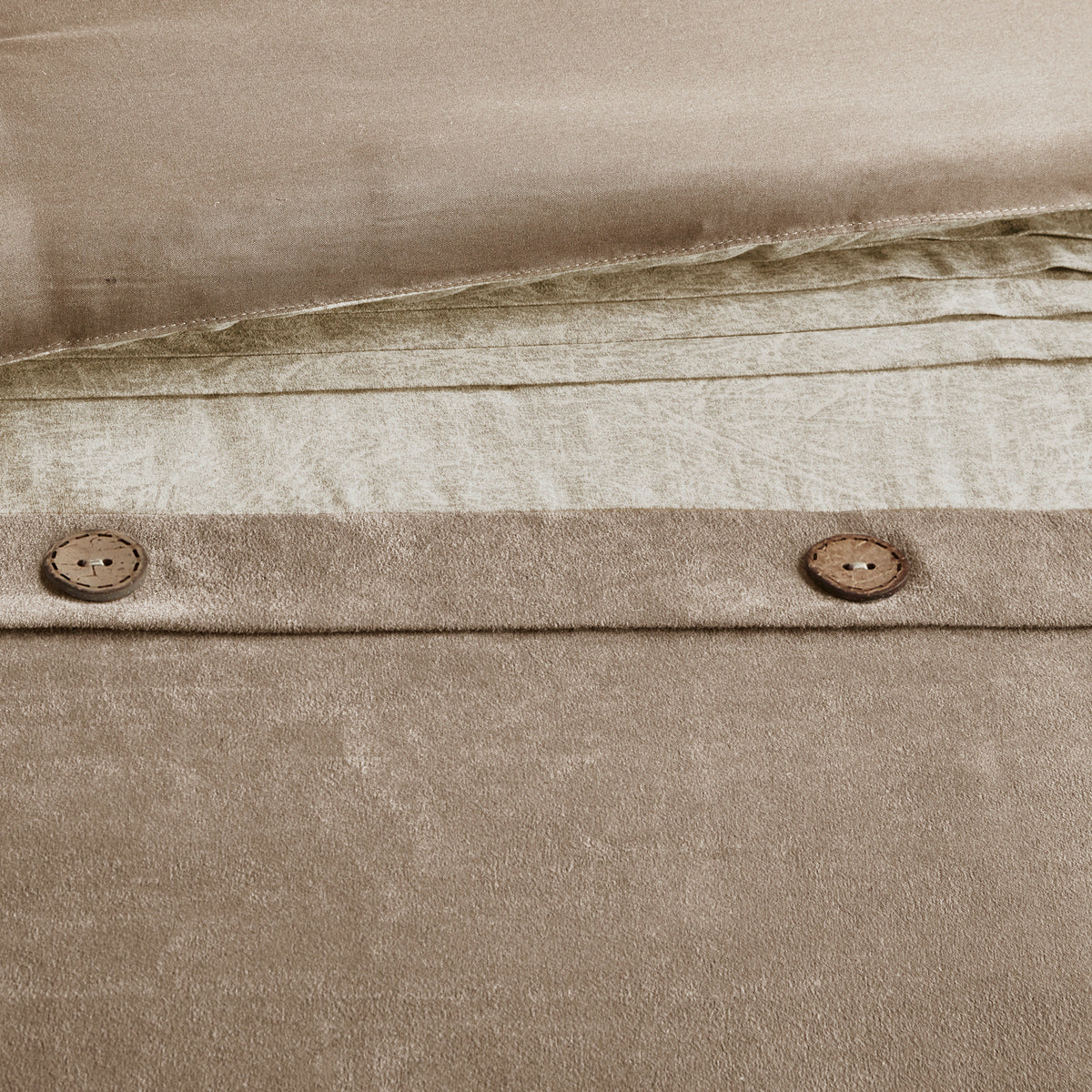 7 Piece Faux Suede Comforter Set Tan King King Tan Polyester