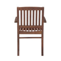Patio Dining Chair Set Of 2, Solid Wood Indoor Outdoor Furniture Brown Brown Acacia Wood