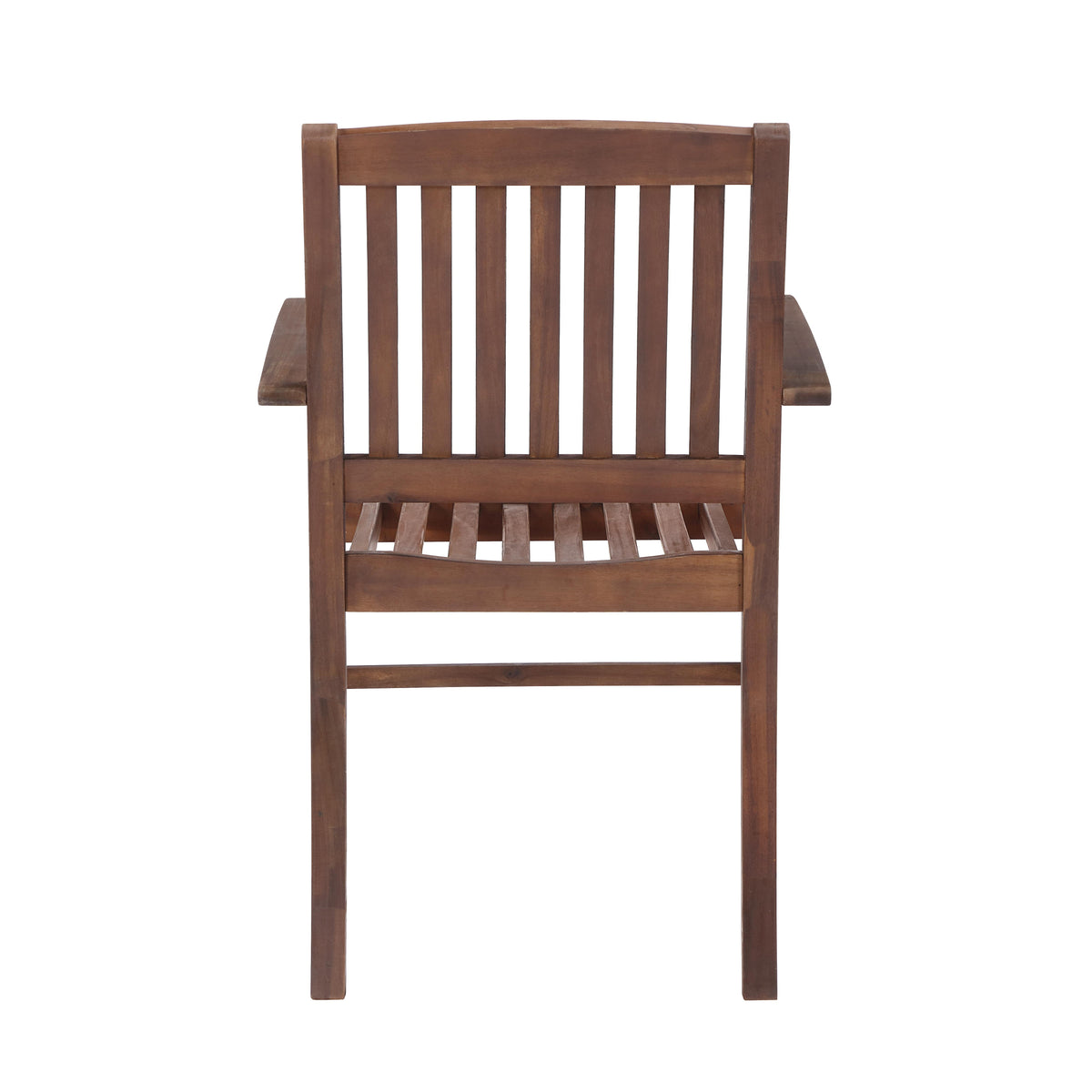 Patio Dining Chair Set Of 2, Solid Wood Indoor Outdoor Furniture Brown Brown Acacia Wood