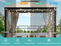 10X10Ft Softtop Metal Gazebo With Mosquito Net&Sunshade Curtains,Sturdy Heavy Duty Double Roof Canopy,Galvanized Steel Design Outdoor Tent,Suitable For Gardens,Patio,Backyard Beige Rectangular None Garden & Outdoor Water Resistant Gazebos Anchored Fabric