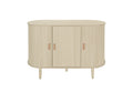 3 Door Buffet Cabinet,Large Storage Accent Cabniet With 3 Door,Sideboard Cabniet For Living Room, Entryway, Hallway, Office Kitchen And Dining Room Freestanding 3 4 Spaces Natural Sliding Doors Modern Mdf