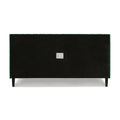Aspen Vertical Tufted Modern Headboard Platform Bed Set, California King, Evergreen Velvet Box Spring Not Required California King Green Wood Foam Velvet Velvet
