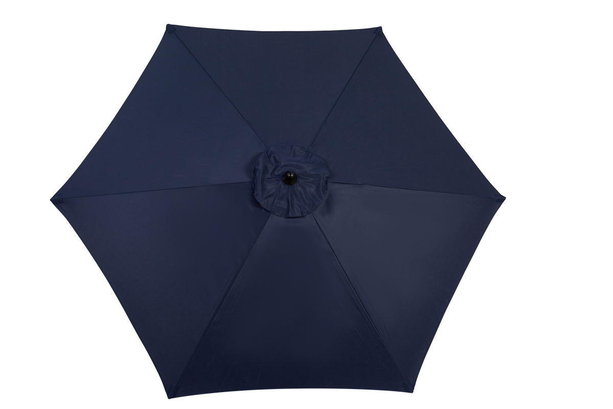 9Ft Outdoor Patio Umbrella Outdoor Table Umbrella With Push Button Tilt And Crank, Market Umbrella 6 Sturdy Ribsdeck, Backyard, Pool Base Not Included Navy Blue Navy Blue Garden & Outdoor Steel