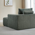 62.5 Inch Corduroy Sponge Sofa Lounge Chair With Removable Footrest,No Assembly Required,Fluffy Modern Sleeper Chair For Indoor Living Room Bedroom Army Green Foam Corduroy 1 Seat
