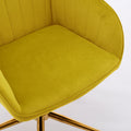 Ty Office Chair Bright Yellow Velvet
