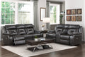 1Pc Living Room Furniture Modern Design Power Reclining Beautiful Seat With Center Console Dark Grayfaux Leather Upholstery Usb Ports Contemporary Home Dark Gray,Light Gray Faux Leather Wood Primary Living Space Contemporary,Modern,Ultra Modern Pillow