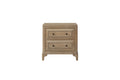 2 Drawer Nightstand With Sand Finish Sand Solid Wood Mdf