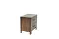 Oak Finish 1Pc Nightstand Wooden Bedside Table 2X Drawers Storage Bedroom Furniture Oak 2 Drawers Bedroom Bedside Cabinet Contemporary,Modern,Transitional Rubberwood Easy Assembly Oak Particle Board