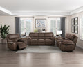 Plush Modern Design Living Room Reclining Loveseat Brown Microfiber Upholstery Solid Wood Frame Furniture 1Pc Brown Microfiber Wood Primary Living Space Modern Plywood,Solid Wood