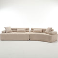 Unique Modeling Design,Upholstered Indoor Furniture,Foam Filled Sleeper Sofa Bed For Living Room,Bedroom,3 Colors Khaki Primary Living Space Modern Foam Polyester 4 Seat