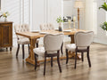 French Vintage Tufted Upholstered Fabric Dining Chair,Set Of 2,Beige,Sw1869Bg Beige Dining Room American Design Dining Chairs Rubberwood Set Of 2 Foam Velvet