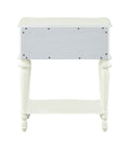 Ivory 1 Drawer Nightstand Ivory 1 Drawer Bedroom Rectangle Shelf White Wood