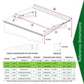 Garlugh Da4734W Series Door Window Awning Made Of 0.137 Inch Thick Crystal Solid Polycarbonate Sheet And Aluminum Alloy With Valance In Size Of 47