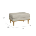 Revel Tan Chair Ottoman Tan Foam Solid Wood