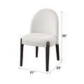Clayten Beige Fabric Side Chair Set Of 2 Beige Fabric