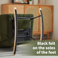 Modern Nursery Rocking Chair, Upholstered Glider Chair With High Backrest, Rocker Accent Armchair With Solid Wood Legs For Nursery Bedroom Living Room Drak Green Dark Green Teddy