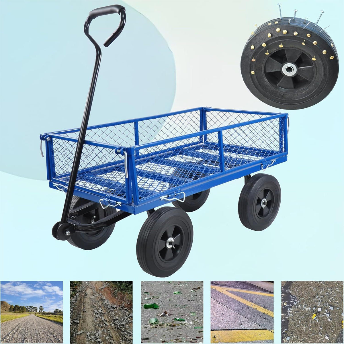 Tools Cart Wagon Cart Garden Cart Trucks Make It Easier To Transport Firewood Black Metal