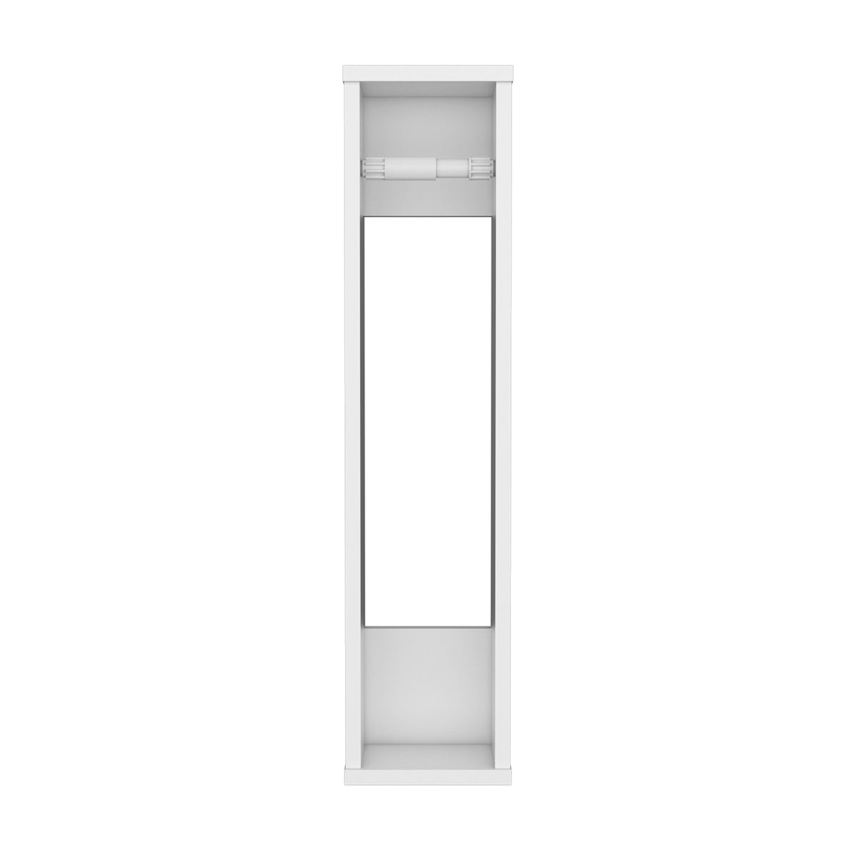 Bali 28" High Toilet Paper Holder Narrow Shelf Organizer For Bathroom, Living Room, Kitchen White 1 Bathroom Freestanding Modern Particle Board