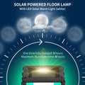 Outsunny Solar Floor Lamp, Outdoor Rattan Garden Lantern Pathway Light & Decorative Driveway Lighting With Auto On Off Led Lights For Porch, Yard, Lawn, Courtyard, Deck, Gray Gray Steel