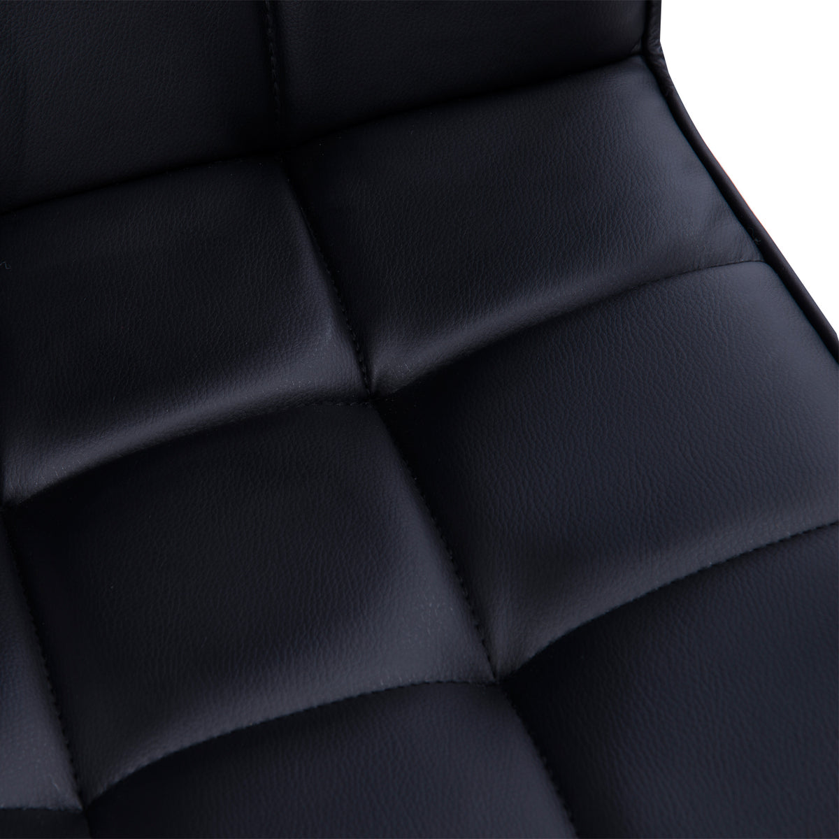 Homcom Home Office Chair, Modern Computer Desk Chair, Task Chair With Upholstered Pu Leather, Adjustable Height, Swivel Wheels, Black Black Faux Leather