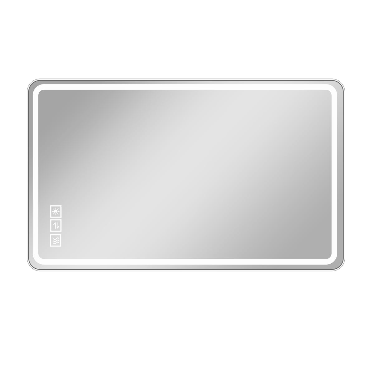 48*32 Inch Bathroom Mirror With Led Lightsanti Fog Lighted Vanity Mirrors For Wall Mounted, 3 Colors And 5 Level Dimmable, Horizontal Vertical Clear Modern Glass