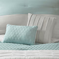 8 Piece Comforter Set Seafoam Grey Queen Queen Multicolor Polyester