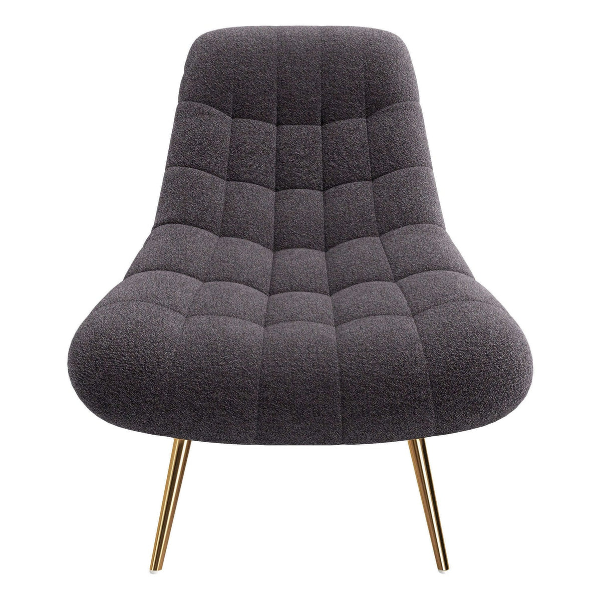 Aubrey French Boucle Lounge Chair Grey Fabric