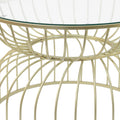 Golden Coffee Table Gold Glass Metal