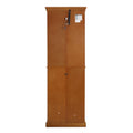 Curio Cabinet Lighted Curio Diapaly Cabinet With Adjustable Shelves And Mirrored Back Panel, Tempered Glass Doors Oak, 6 Tier , E26 Light Bulb Not Included Oak Mdf
