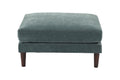 Beautiful Mineral Color Ottoman Morgan Fabric 1Pc Ottoman Soft Cushion Wood Legs Living Room Furniture Grayish Wood Primary Living Space Classic,Contemporary,Modern Rectangle Fabric