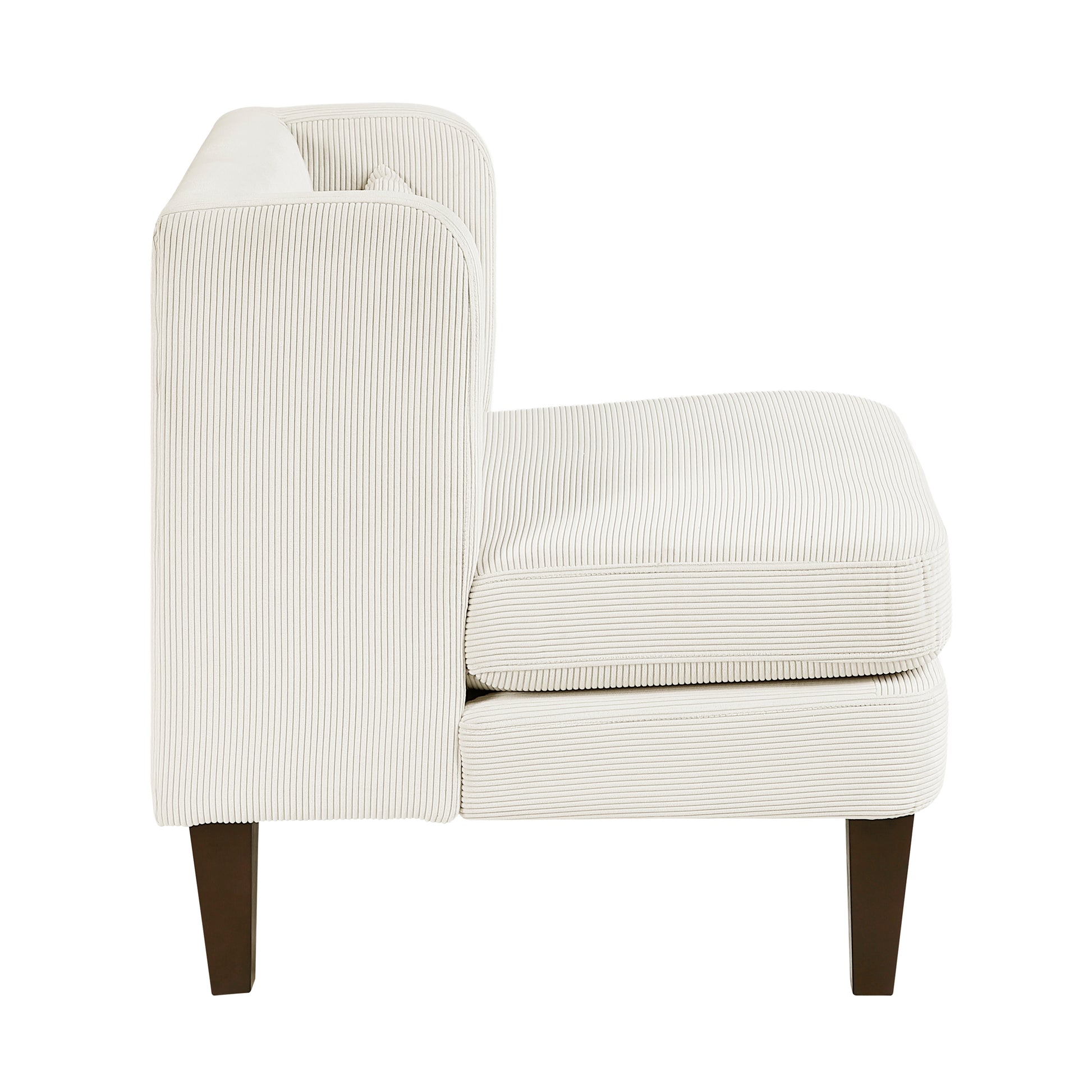 Modern Beige Accent Chair Cushion Seat Corduroy Fabric Upholstery Pillow Living Room Furniture 1Pc Beige Primary Living Space Modern Plywood